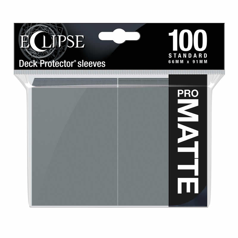 UPR15623 Eclipse Smoke Grey Matte Standard Sleeves 100 Count Pack (ONLINE ORDER ONLY)