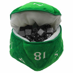 UPR15758 Green D20 Plush Dice Bag (ONLINE ORDER ONLY)
