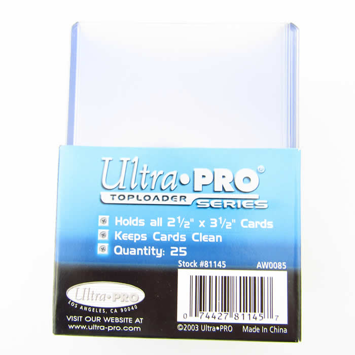 UPR81145 Top Loader 3in x 4in Clear Sleeves 25 Count Ultra Pro (ONLINE ORDER ONLY)