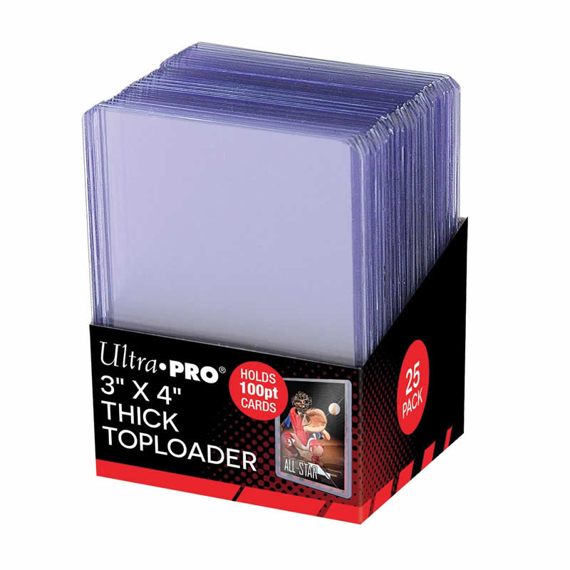 UPR81846 Super Thick Top Loader Clear Boardered Hard Sleeves (ONLINE ORDER ONLY)