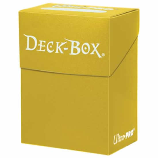 UPR82476 Solid Yellow Deck Box Holds 80 Cards Ultra Pro (ONLINE ORDER ONLY)