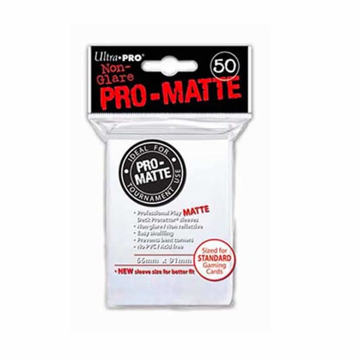 UPR82651 Pro-Matte White Card Sleeves 50 Sleeves 1 Pack Ultra Pro (ONLINE ORDER ONLY)
