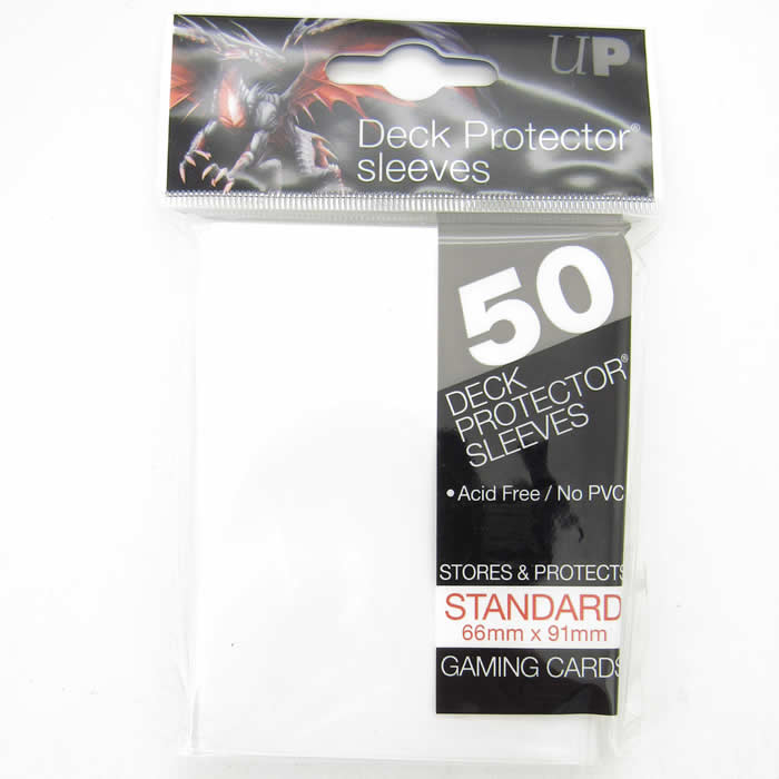 UPR82668 White Standard Card Sleeves 50 Count Ultra Pro (ONLINE ORDER ONLY)