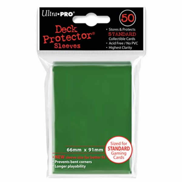 UPR82671 Green Standard Card Sleeves 50 Count Ultra Pro (ONLINE ORDER ONLY)
