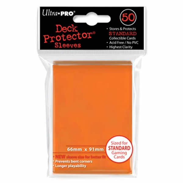 UPR82673 Orange Standard Card Sleeves 50 Count Ultra Pro (ONLINE ORDER ONLY)