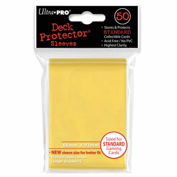 UPR82675 Yellow Standard Card Sleeves 50 Count Ultra Pro (ONLINE ORDER ONLY)