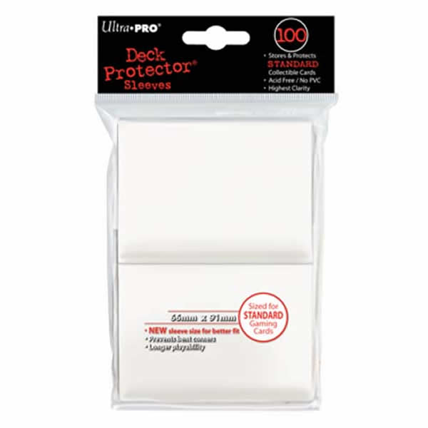 UPR82690 White Standard Card Sleeves 100 Count Pack Ultra Pro (ONLINE ORDER ONLY)