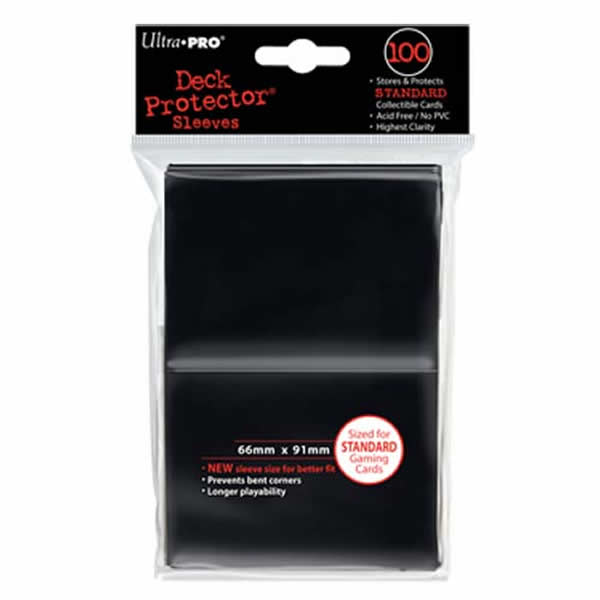 UPR82691 Black Standard Card Sleeves 100 Count Pack Ultra Pro (ONLINE ORDER ONLY)