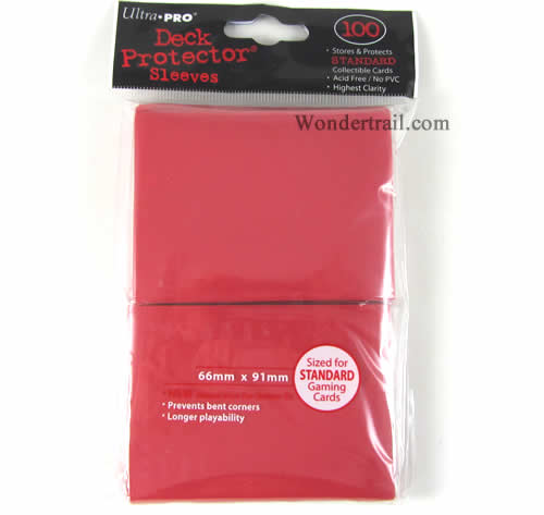 UPR82694 Red Standard Card Sleeves 100 Count Pack Ultra Pro (ONLINE ORDER ONLY)