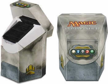 UPR82909 Commander White Deckbox by Ultra Pro (ONLINE ORDER ONLY)