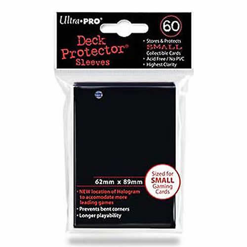 UPR82964 Black Small Card Sleeves 60 Count Ultra Pro (ONLINE ORDER ONLY)