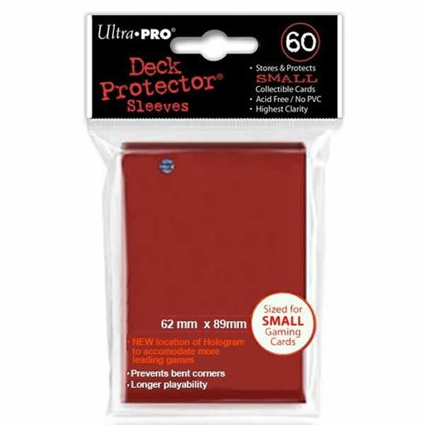 UPR82967 Red Small Card Sleeves 60 Count Ultra Pro (ONLINE ORDER ONLY)