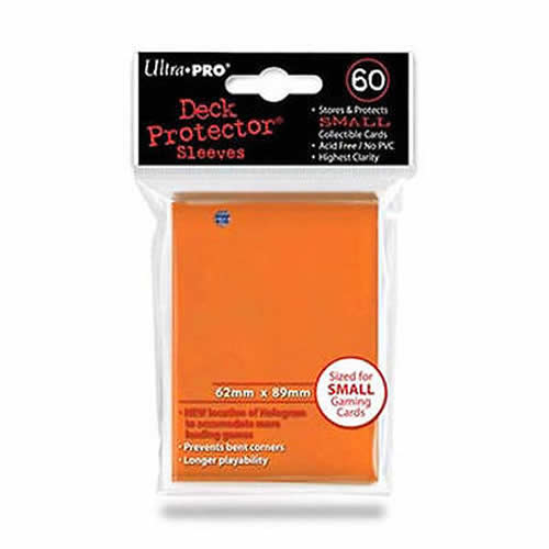 UPR82968 Orange Small Card Sleeves 60 Count Ultra Pro (ONLINE ORDER ONLY)
