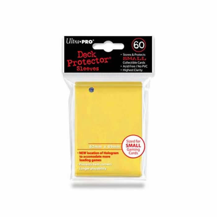 UPR82970 Yellow Small Card Sleeves 60 Count Ultra Pro (ONLINE ORDER ONLY)
