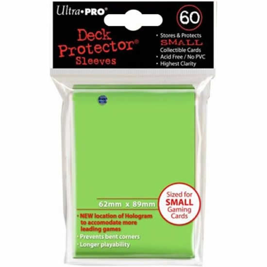 UPR84100 Light Green Small Card Sleeves 60 Count Ultra Pro (ONLINE ORDER ONLY)