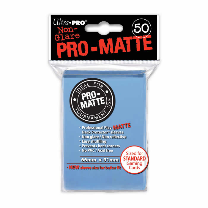 UPR84188 Light Blue Pro-Matte Standard Card Sleeves Ultra Pro (ONLINE ORDER ONLY)