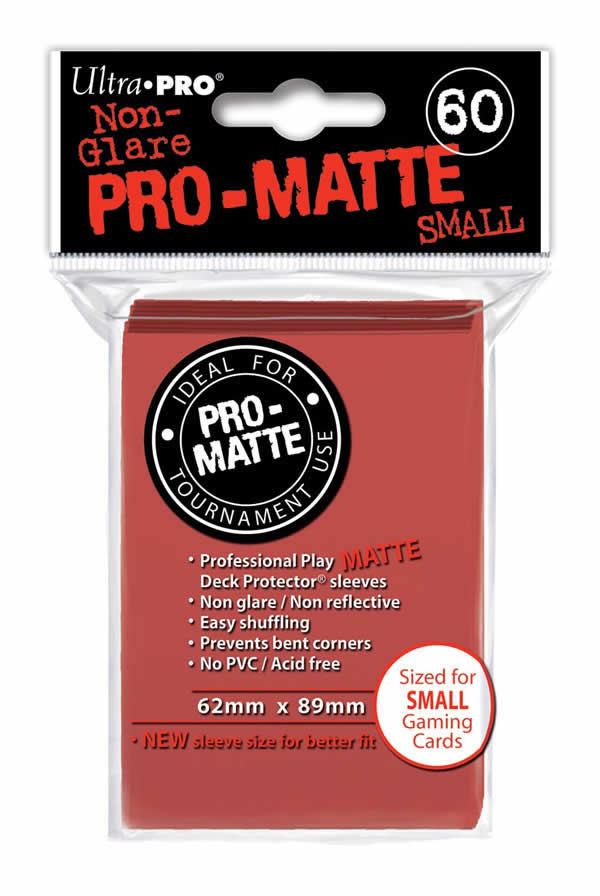 UPR84263 Red Pro-Matte Small Card Sleeves 60 Count Ultra Pro (ONLINE ORDER ONLY)