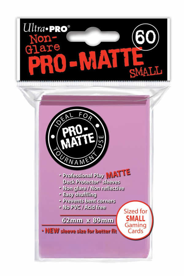 UPR84267 Pink Pro-Matte Small Card Sleeves 60 Count Ultra Pro (ONLINE ORDER ONLY)