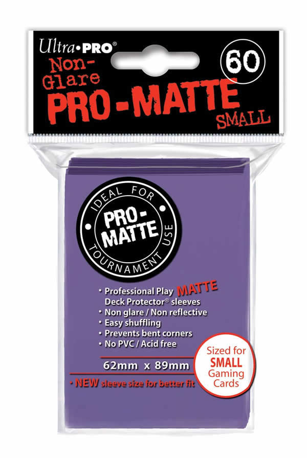 UPR84269 Purple Pro-Matte Small Card Sleeves 60 Count Ultra Pro (ONLINE ORDER ONLY)