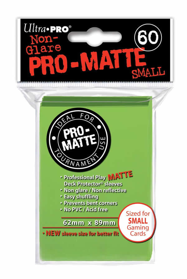 UPR84272 Lime Green Pro-Matte Small Card Sleeves 60 Count (ONLINE ORDER ONLY)