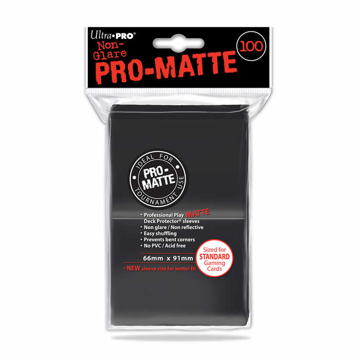 UPR84515 Black Standard Card Sleeves 100 Count Pro-Matte Ultra Pro (ONLINE ORDER ONLY)