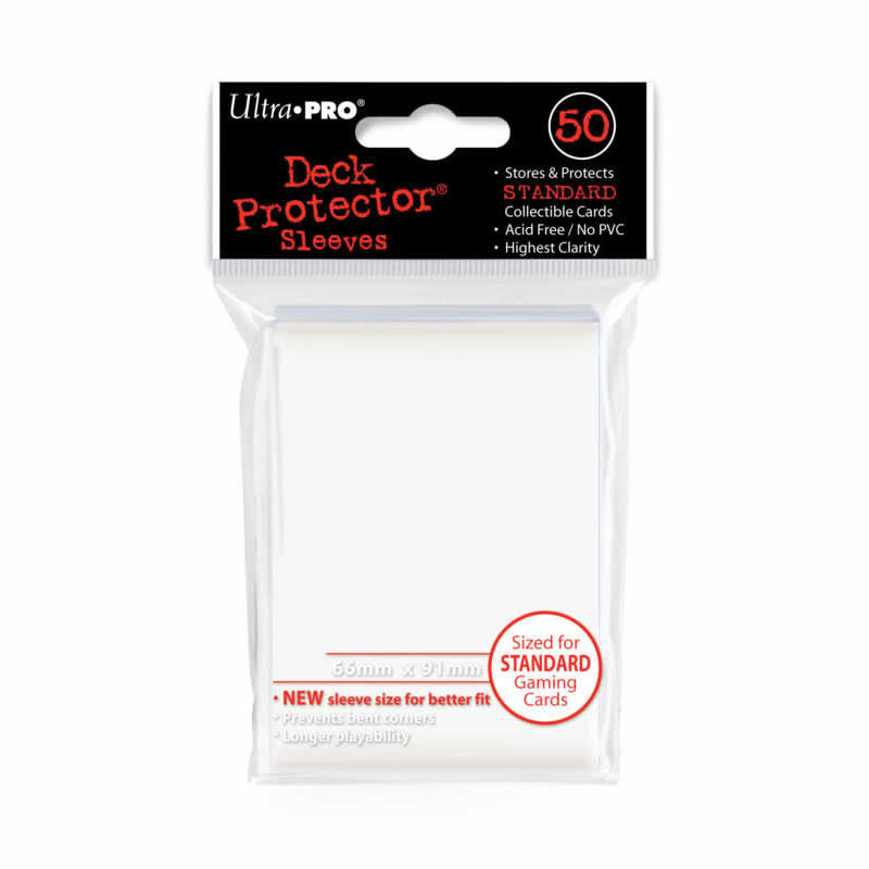 UPR84697 UP White Standard Card Sleeves 50 Count Ultra Pro (ONLINE ORDER ONLY)