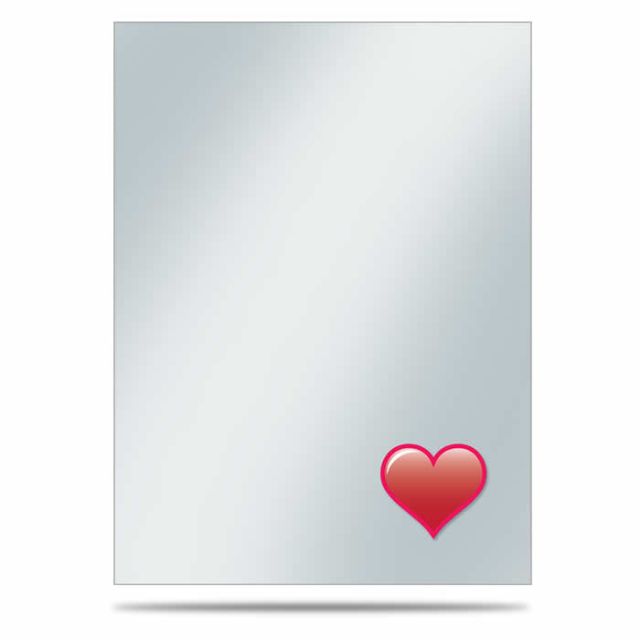 UPR84750 Heart Emoji Standard Card Sleeve Covers 50 Count (ONLINE ORDER ONLY)
