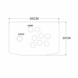 RAC-K500L Acrylic Panel Inclined Plane Case 24/30mm Button Hole DIY Arcade Joystick Kits (Online Only)