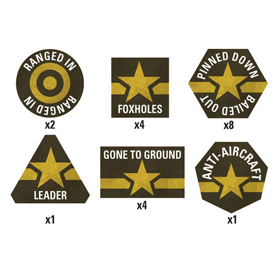 Flames of War: American Fighting First Token Set (Mid War) (ONLINE ORDER ONLY)