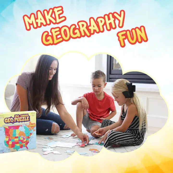 USA & Canada GeoPuzzle 69 Piece Jigsaw Puzzle Geotoys (ONLINE ORDER ONLY)