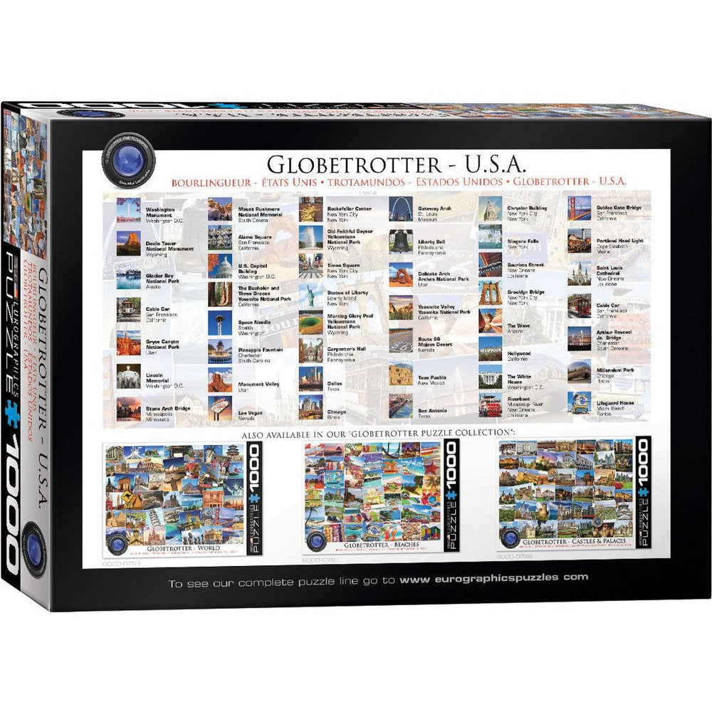 USA Globetrotter 1000 Piece Jigsaw Puzzle Eurographics (ONLINE ORDER ONLY)