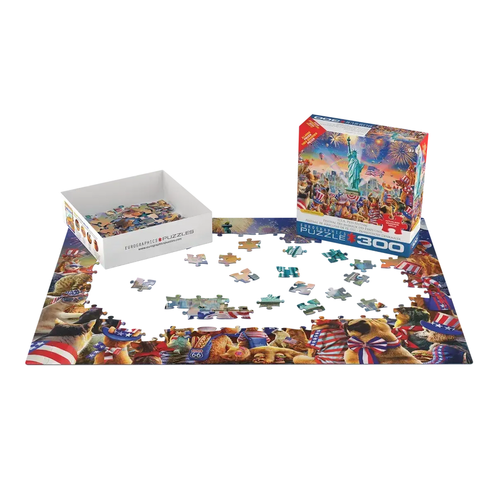 USA Pets Festival 300 Piece Jigsaw Puzzle Eurographics