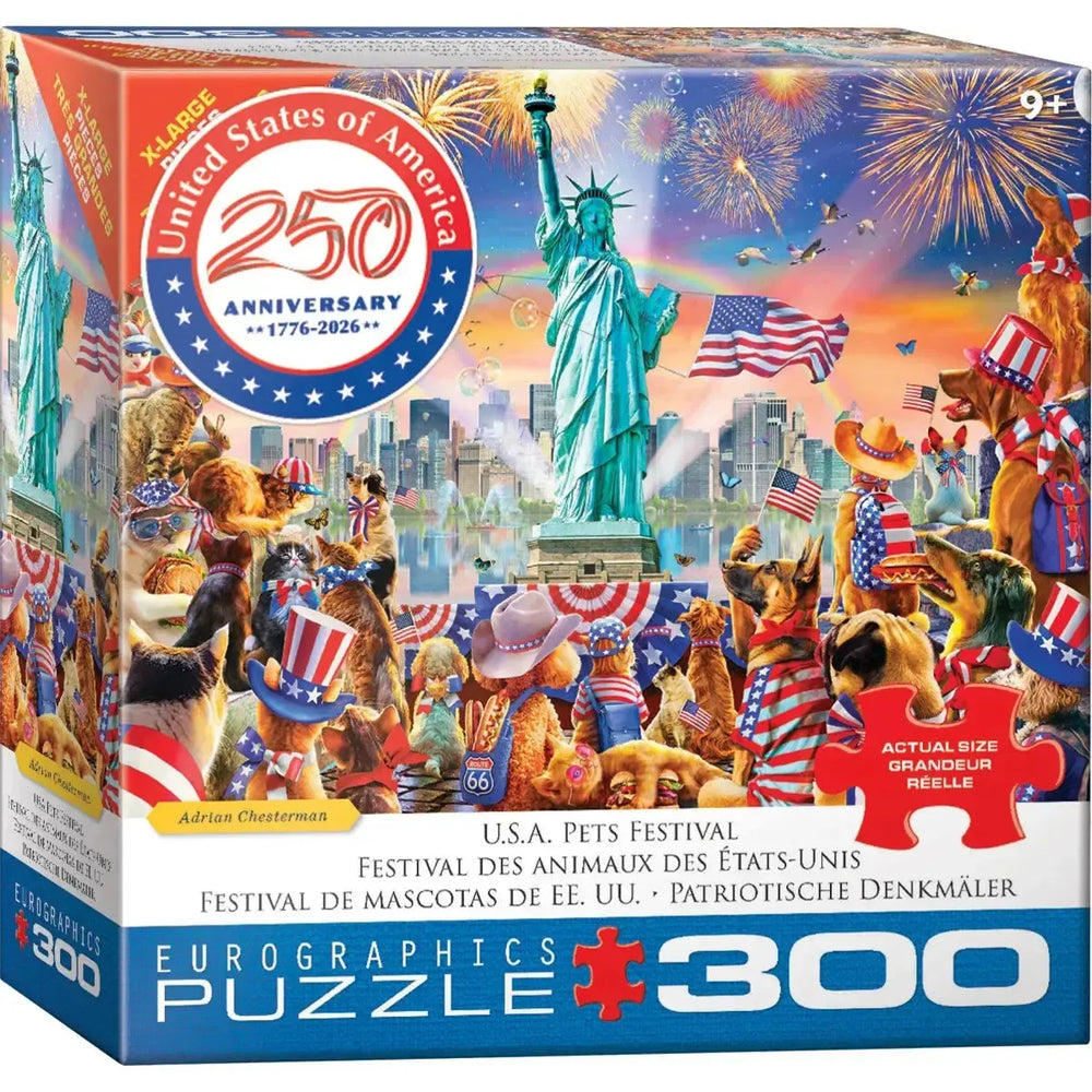 USA Pets Festival 300 Piece Jigsaw Puzzle Eurographics