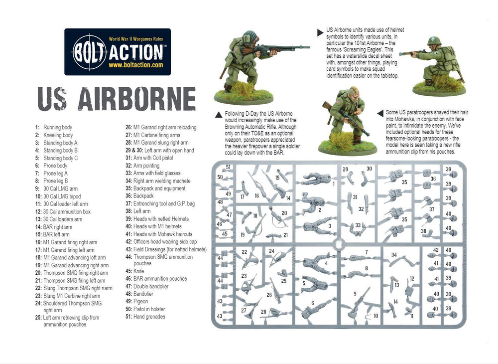 Bolt Action: US Airborne Late WWII US Paratroopers (ONLINE ORDER ONLY)
