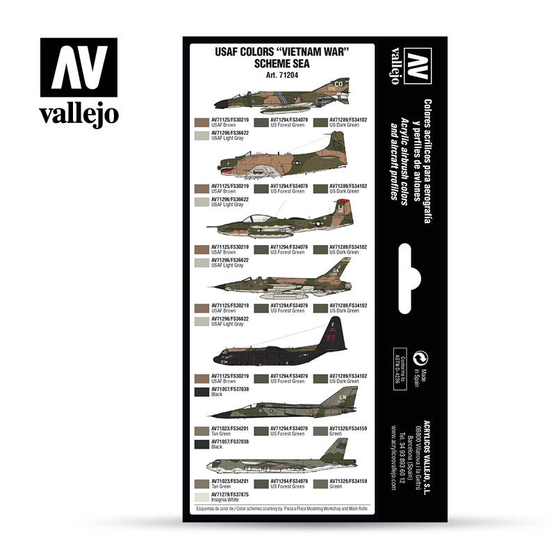 Model Air Set: USAF Colors -Vietnam War-Scheme SEA (ONLINE ORDER ONLY)