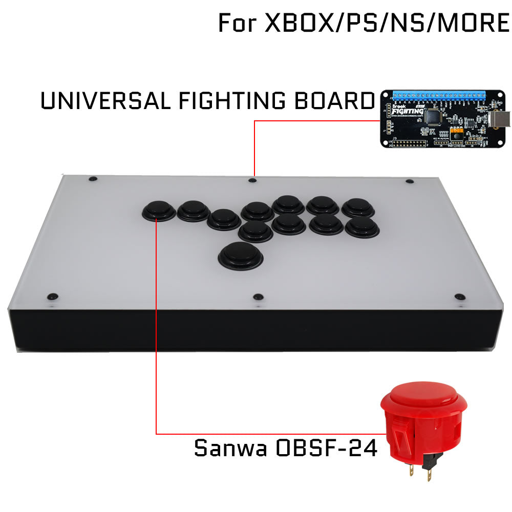 RAC-J800B All Buttons Arcade Joystick Fight Stick For PS4/PS3/Xbox/PC White/Black (Online Only)