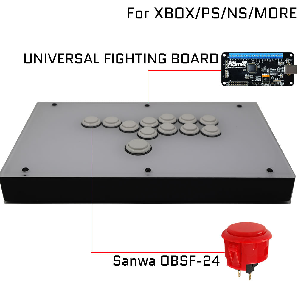RAC-J800B All Buttons Arcade Joystick Fight Stick For PS4/PS3/Xbox/PC White/Black (Online Only)