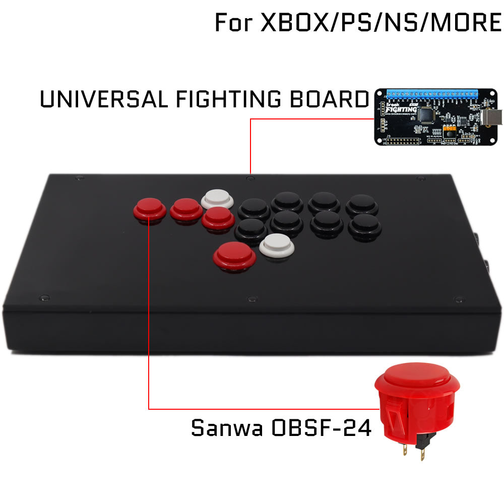 RAC-J803B All Button Leverless Arcade Game Controller for PC/PS/XBOX/SWITCH (Online Only)