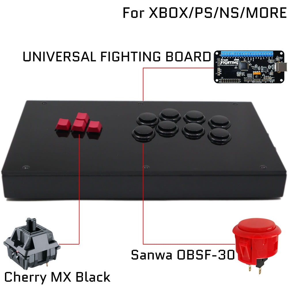 RAC-J800K Leverless Arcade Controller – Mechanical Keyboard All Button Fight Stick for PC/PS5/Xbox/Switch (Online Only)