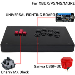 RAC-J800K Leverless Arcade Controller – Mechanical Keyboard All Button Fight Stick for PC/PS5/Xbox/Switch (Online Only)