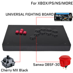 RAC-J802K Keyboard Button Leverless Arcade Game Controller for PC/PS/XBOX/SWITCH (Online Only)