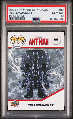 2023 UPPER DECK FUNKO POP MARVEL  YELLOWJACKET PLATINUM #99  PSA 10 (Online Order Only)