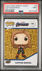 2023 UPPER DECK FUNKO POP MARVEL  CAPTAIN MARVEL SPECTRUM #43  PSA 9 (Online Order Only)