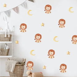 Boho Lion Moon Stars Wall Stickers Nursery Decals Vinyl Removable Decor (Online Order Only)