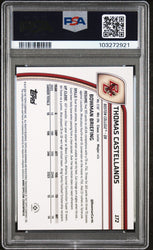 Graded 2024 Topps Bowman U Sapphire Thomas Castellanos #172 Orange Refractor /25 Rookie RC Football Card PSA 10 Gem Mint (ONLINE ORDER ONLY)