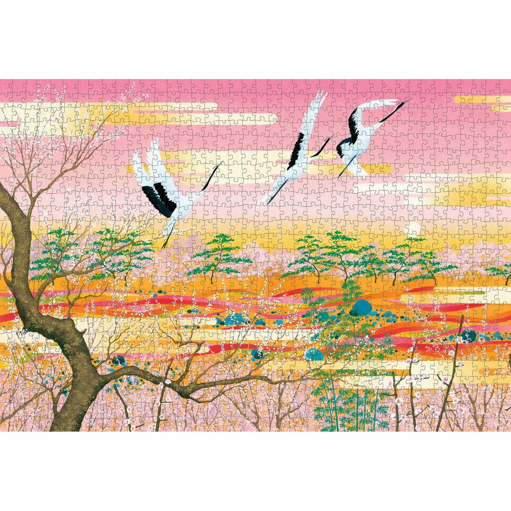 Ume Gasumi (Blossom's Morning Glow) 1000 Piece Jigsaw Puzzle Pomegranate (ONLINE ORDER ONLY)