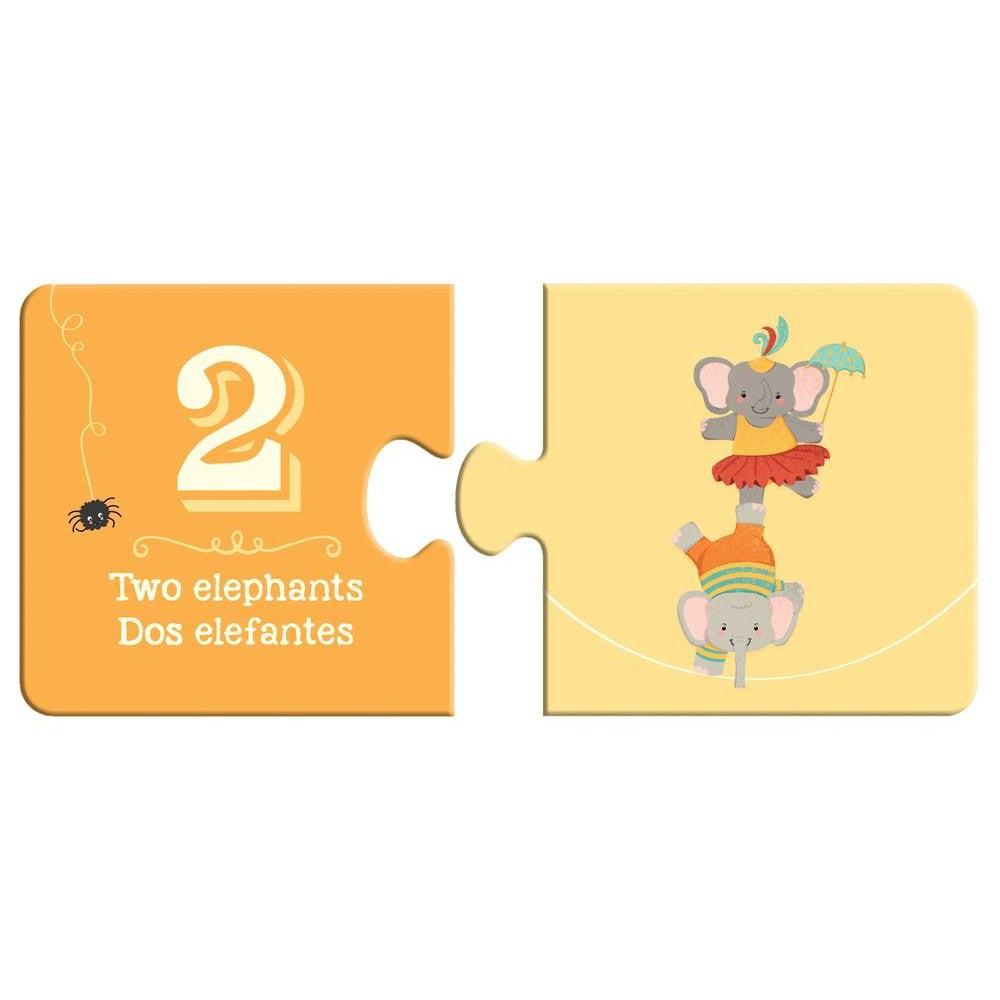Un Elefante Numbers Puzzle Duo 20 Piece Jigsaw Puzzle Gibbs Smith (ONLINE ORDER ONLY)
