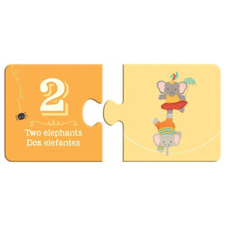 Un Elefante Numbers Puzzle Duo 20 Piece Jigsaw Puzzle Gibbs Smith (ONLINE ORDER ONLY)