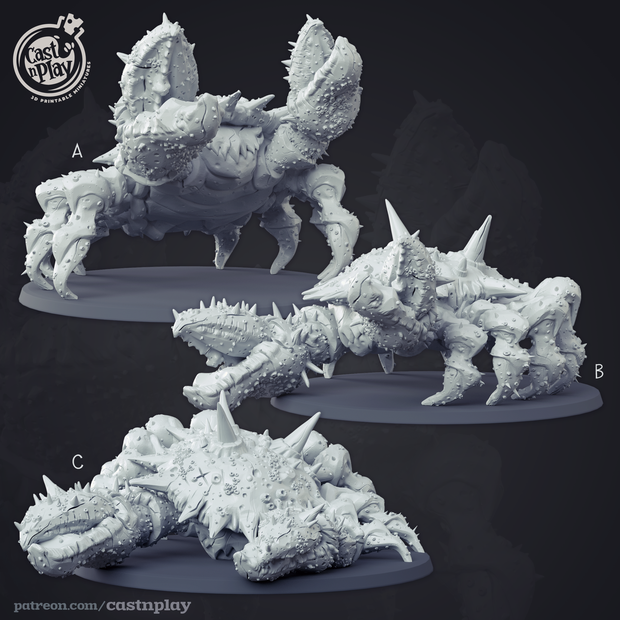 3D Printed Cast n Play - Undead Pirate Beast 28mm 32mm D&D (Online Only)