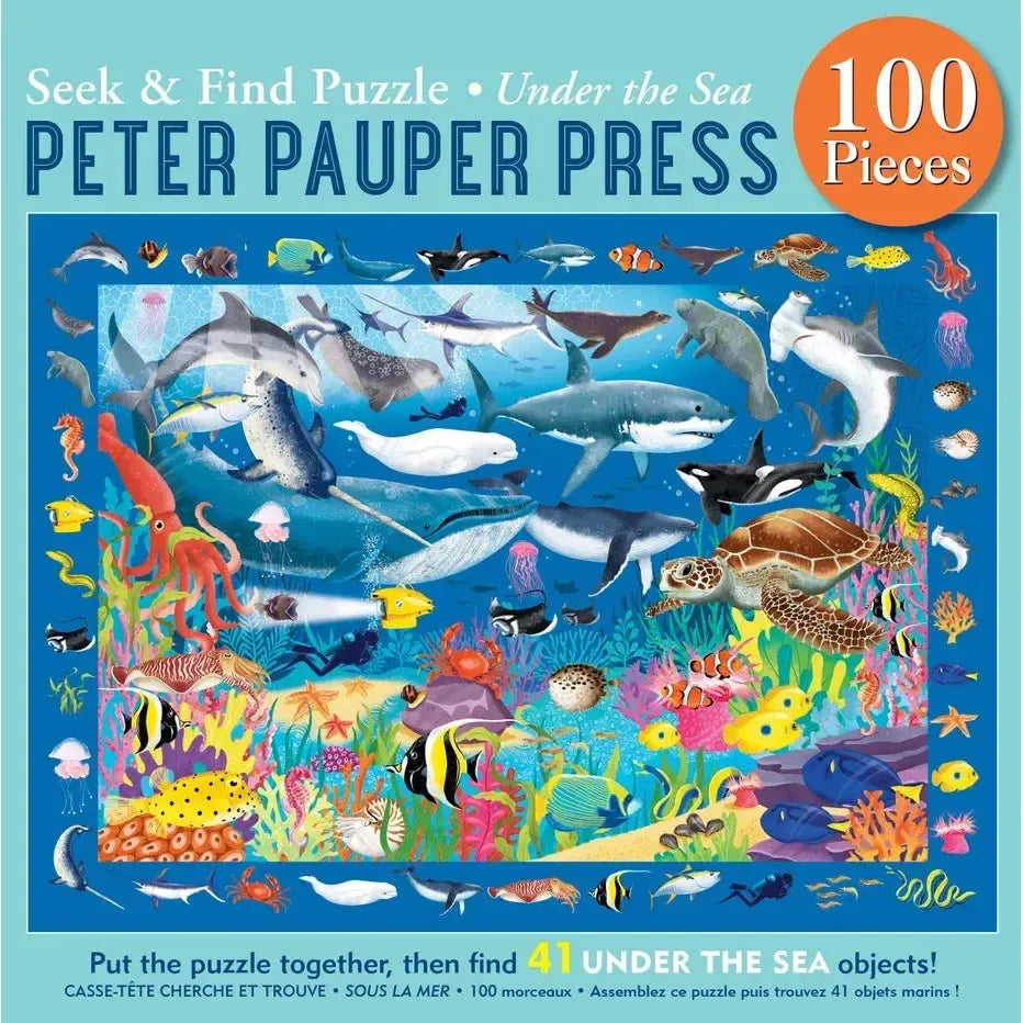 Under the Sea 100 Piece Seek & Find Jigsaw Puzzle Peter Pauper